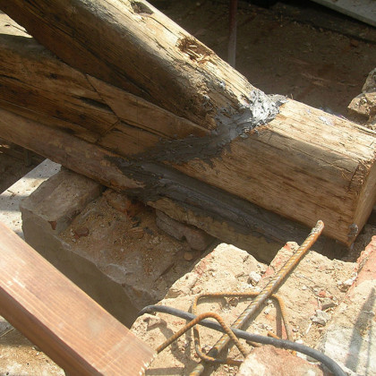 Barchessa Conti Miari – Sant'Elena – ricostr. porzione trave 2