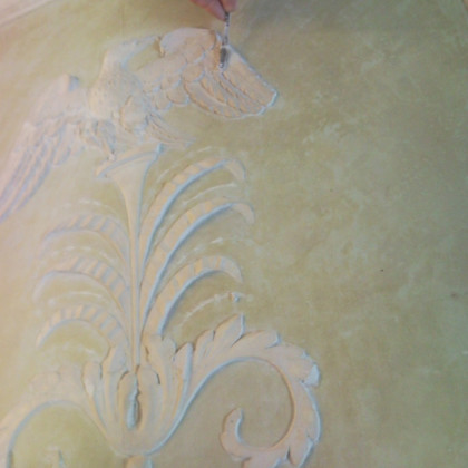 Palazzo Angeli – Rovigo – pulitura meccanica scialbi su basso rilievo