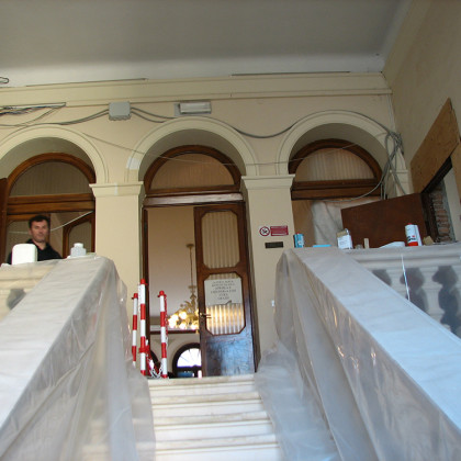 Palazzo Campo – Rovigo – scalone in pietra ,stato iniziale