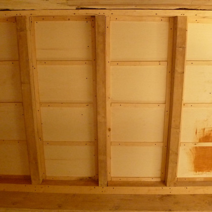 Palazzo Cavriani -Felonica- integrazione soffitto a cassettoni 2
