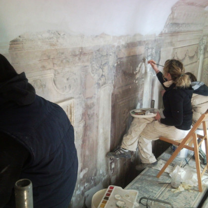 palazzo angeli rovigo – restauro affreschi salone
